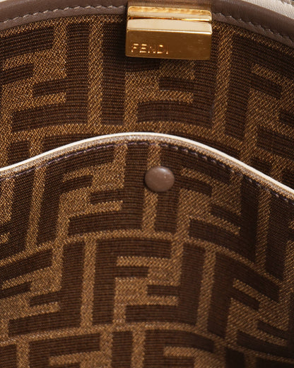 New Fendi Leather Peekaboo X-Lite Top Handle Bag Rovelle Bags