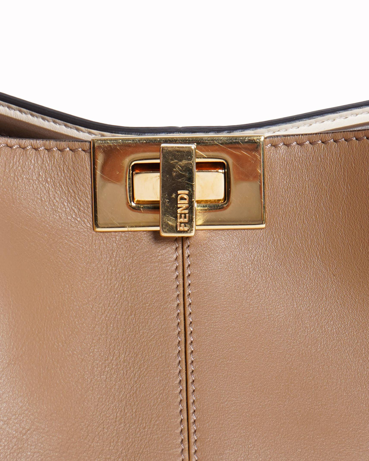 New Fendi Leather Peekaboo X-Lite Top Handle Bag Rovelle Bags