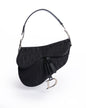 Christian Dior Saddle Bag In Black Signature Canvas Logo Rovelle Bags