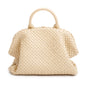 Bottega Veneta Beige Intrecciato Weave Padded Medium The Handle Bag