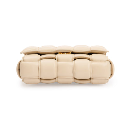 Bottega Veneta Beige Nappa Intrecciato Padded Cassette Bag