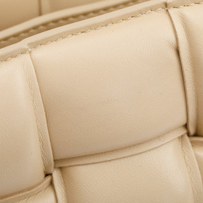 Bottega Veneta Beige Nappa Intrecciato Padded Cassette Bag