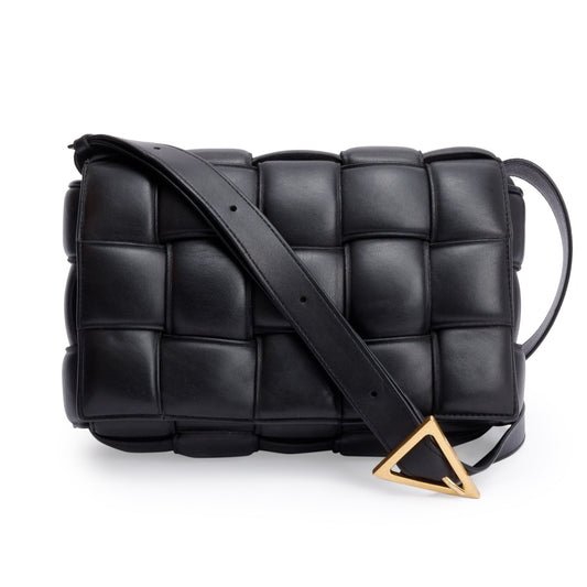 Bottega Veneta Black Lambskin Leather Classic Padded Cassette Bag