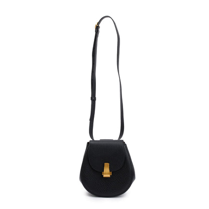 Bottega Veneta Black Leather Palmellato Crossbody Belt Bag