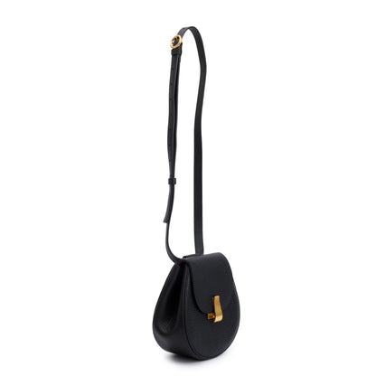 Bottega Veneta Black Leather Palmellato Crossbody Belt Bag