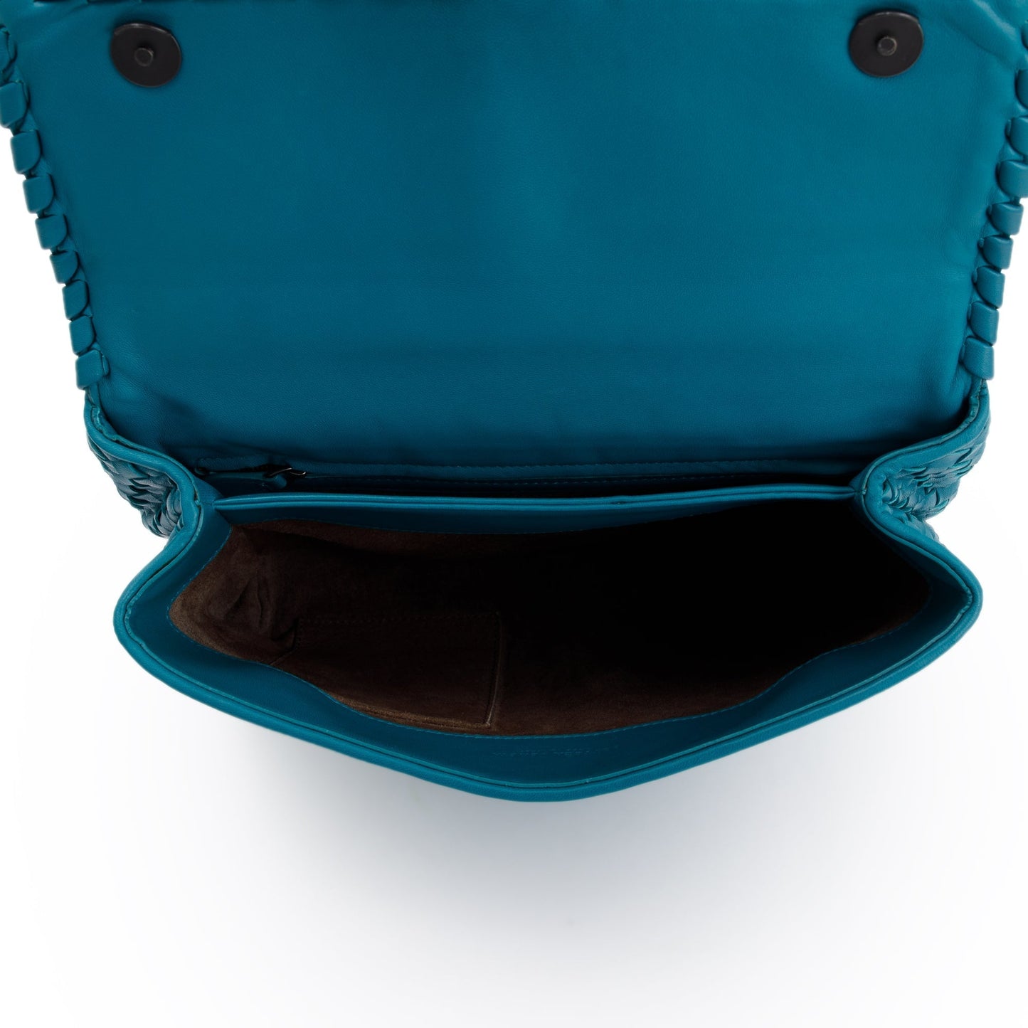 Bottega Veneta Blue Large Intrecciato Olimpia Bag