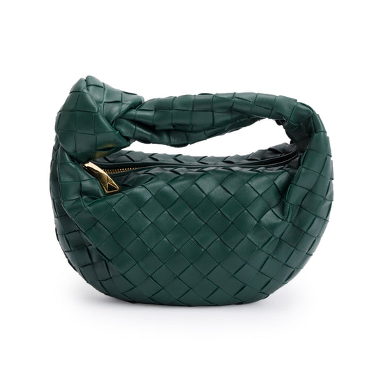 Bottega Veneta Green Intrecciato Leather Mini Jodie Bag