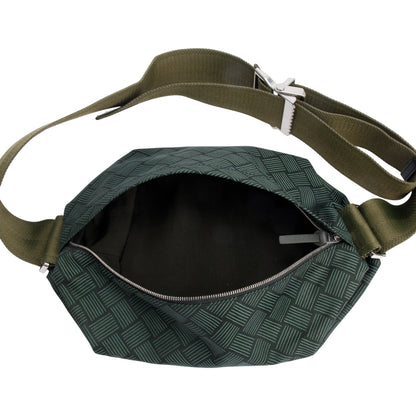 Bottega Veneta Green Nylon Jacquard Belt Bag