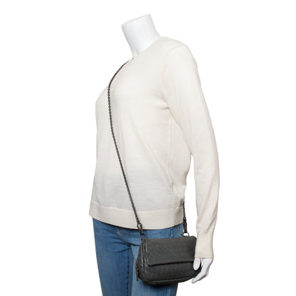 Bottega Veneta Grey Intrecciato Leather Mini Olimpia Bag