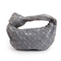 Bottega Veneta Grey Suede Intrecciato Leather Mini Jodie Bag