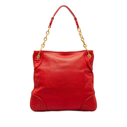 Luxury Bottega Veneta Intrecciato Trimmed Leather Shoulder Bag (SHG-3guURJ)
