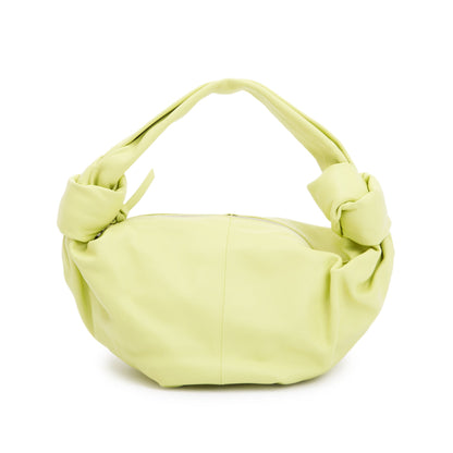 Bottega Veneta Kiwi Calfskin Leather Mini Double Knot Handle Bag