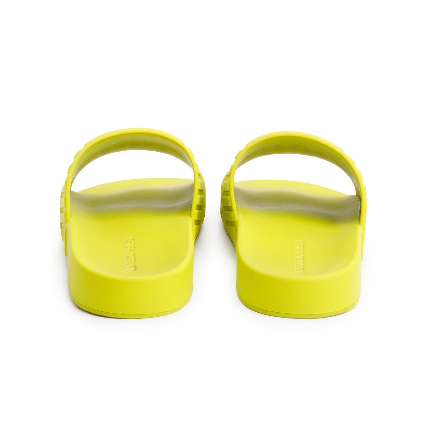 Bottega Veneta Kiwi Rubber Flat Slider Sandals, Size 40