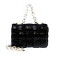 Luxury Bottega Veneta Lambskin Intrecciato Padded Chain Cassette Satchel (SHG-yBNHaB)