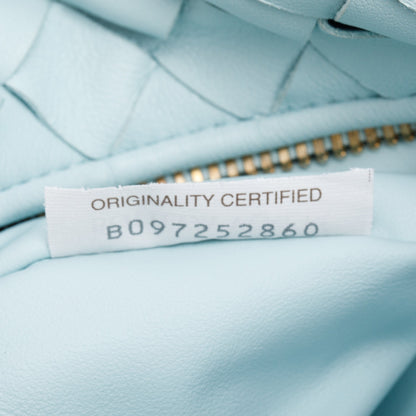 Bottega Veneta Light Blue Intrecciato Leather Mini Jodie Bag