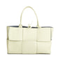 Bottega Veneta Light Green Maxi Intrecciato Leather Medium Arco Tote