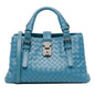 Luxury Bottega Veneta Mini Nappa Intrecciato Roma Satchel (SHG-VRD6vw)
