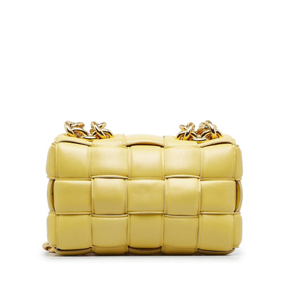 Luxury Bottega Veneta Nappa Intrecciato Padded Chain Cassette Satchel (SHG-2Bwd1b)