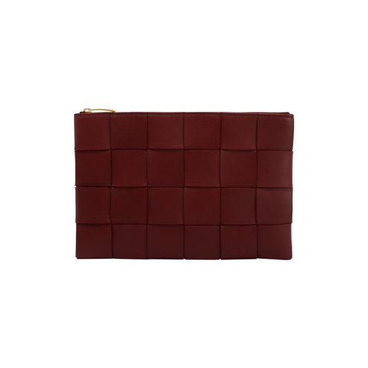 Bottega Veneta Nappa Maxi Intrecciato Leather Zip Pouch