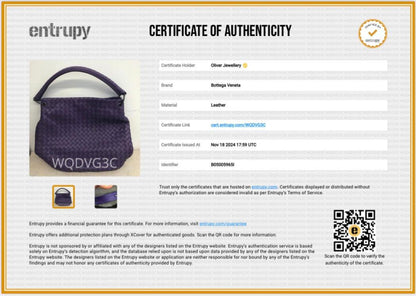Bottega Veneta Purple Intrecciato Leather Parachute Hobo