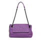 Luxury Bottega Veneta Small Madras Goatskin Intrecciato Shoulder Bag (SHG-jLc0TG)