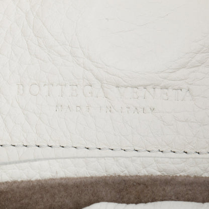 Bottega Veneta White Intrecciato Leather Cervo Hobo