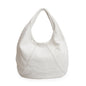 Bottega Veneta White Intrecciato Leather Cervo Hobo