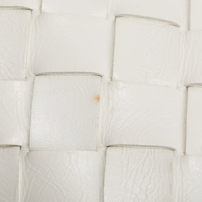 Bottega Veneta White Intrecciato Leather Loop Camera Bag