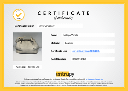 Bottega Veneta White Intrecciato Leather Medium Cesta Tote