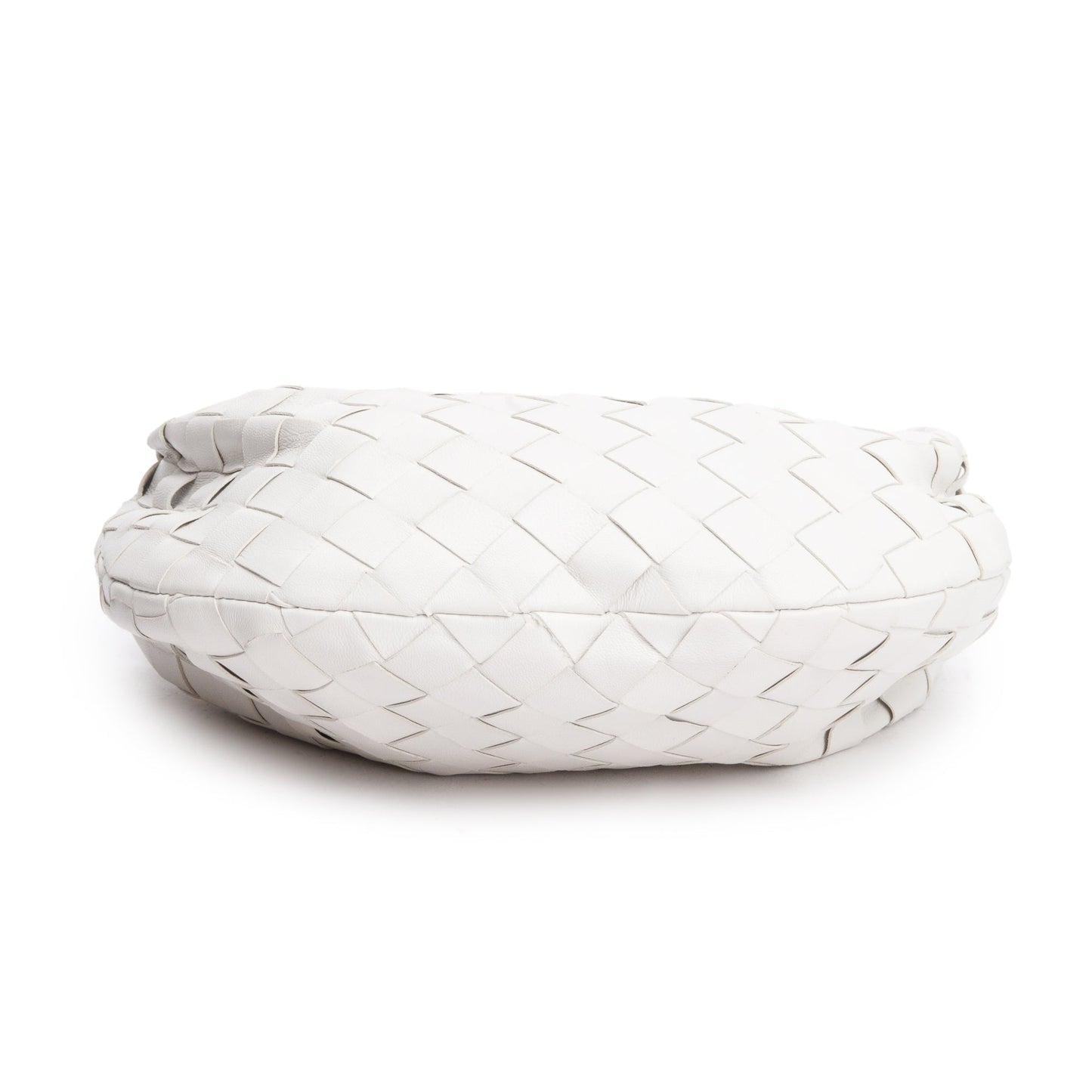 Bottega Veneta White Intrecciato Leather Mini Jodie Bag