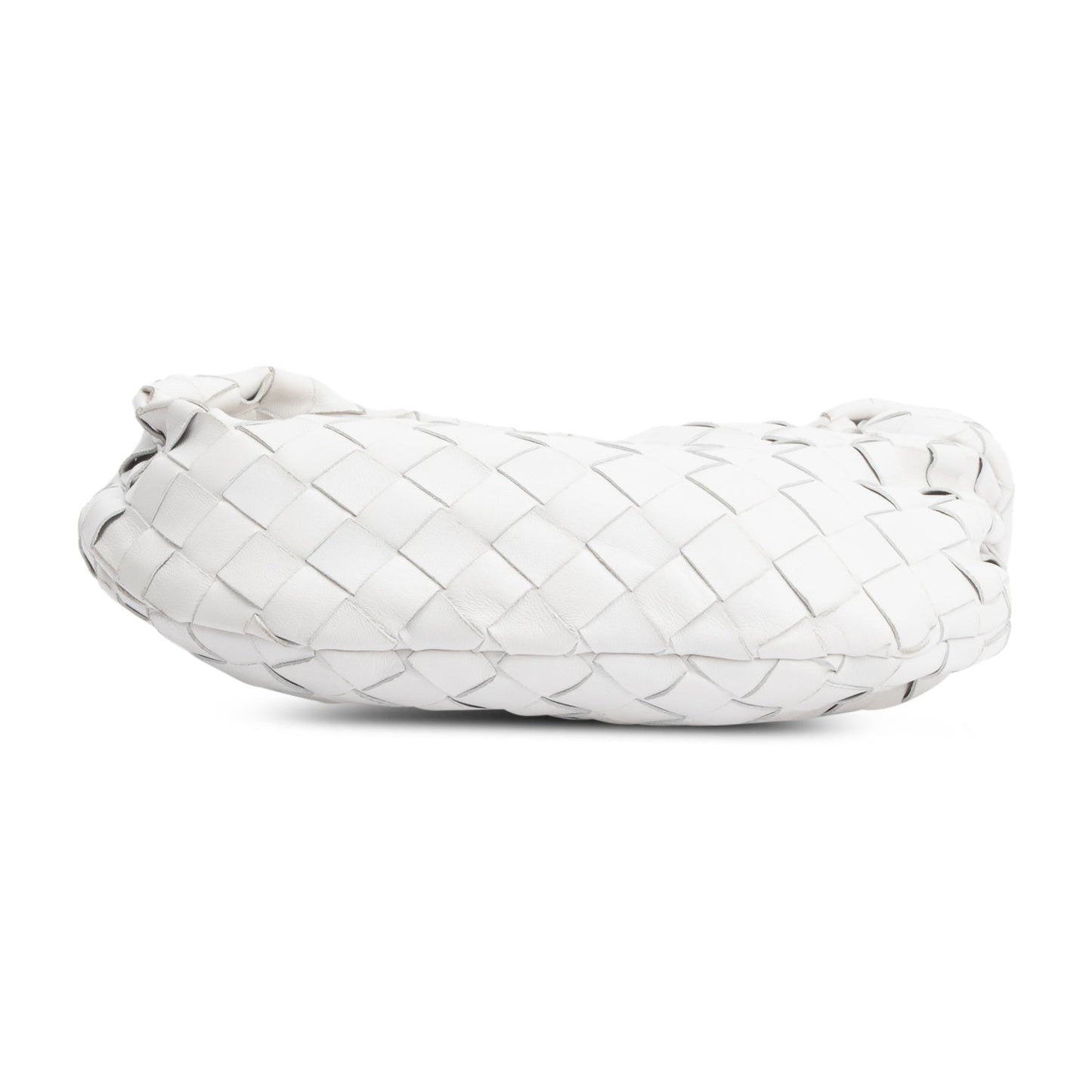 Bottega Veneta White Intrecciato Leather Mini Jodie Bag