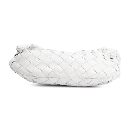 Bottega Veneta White Intrecciato Leather Mini Jodie Bag