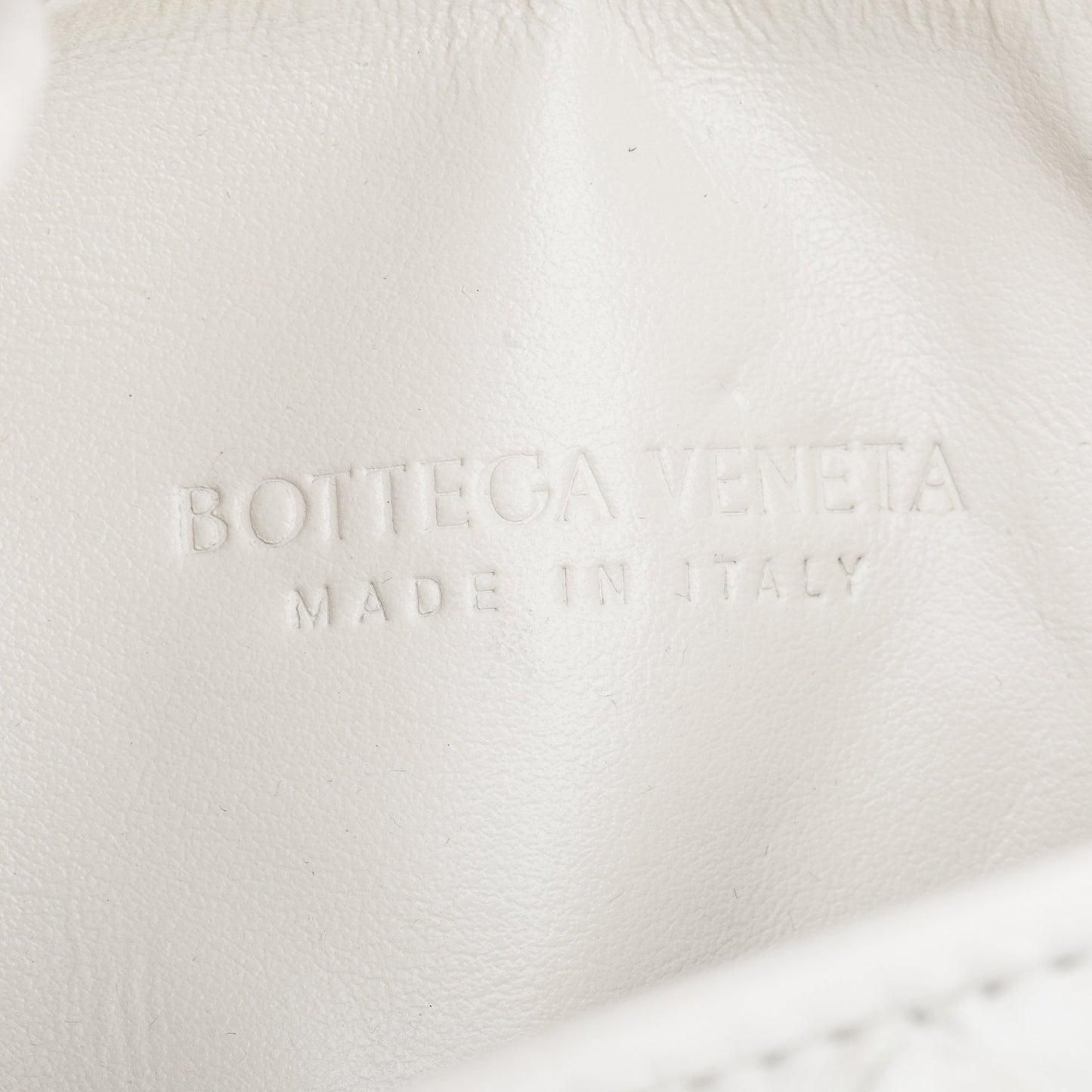 Bottega Veneta White Intrecciato Leather Mini Jodie Bag