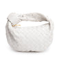 Bottega Veneta White Intrecciato Leather Mini Jodie Bag