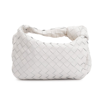 Bottega Veneta White Intrecciato Mini Jodie Bag