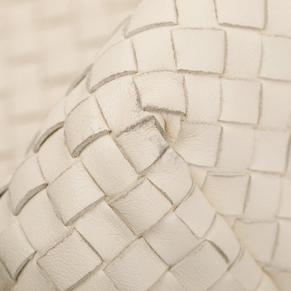 Bottega Veneta White Intrecciato Nappa Leather Large Capi Tote
