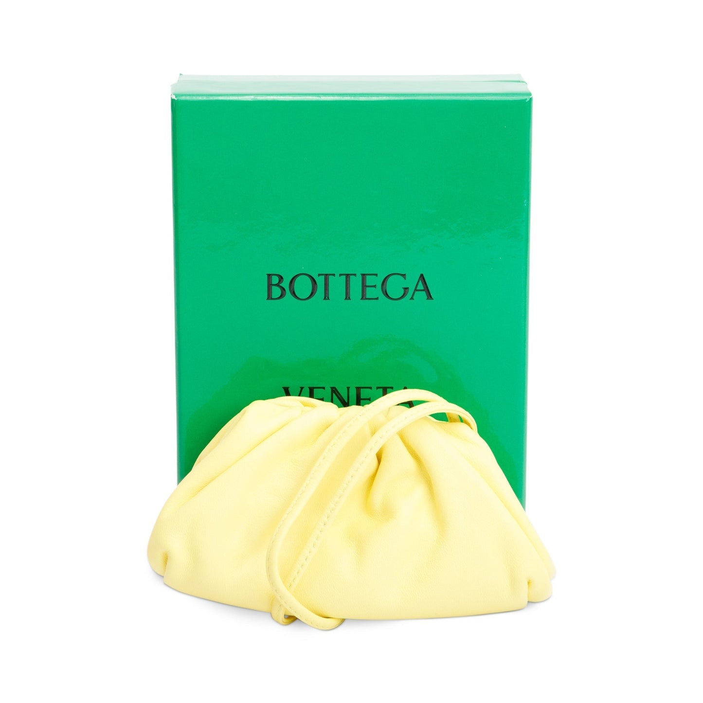 Bottega Veneta Yellow Calfskin Leather Extra Mini Pouch