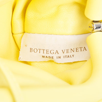 Bottega Veneta Yellow Calfskin Leather Extra Mini Pouch