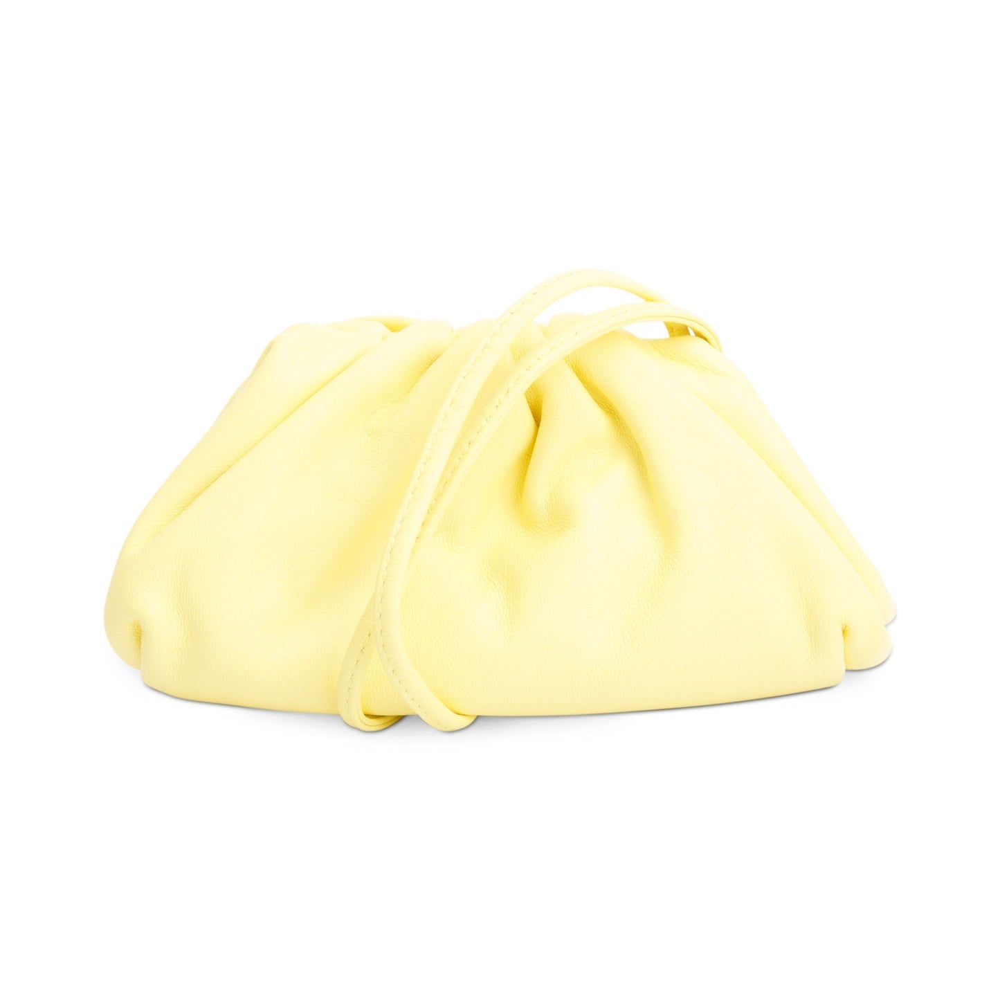 Bottega Veneta Yellow Calfskin Leather Extra Mini Pouch