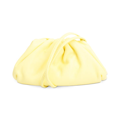 Bottega Veneta Yellow Calfskin Leather Extra Mini Pouch