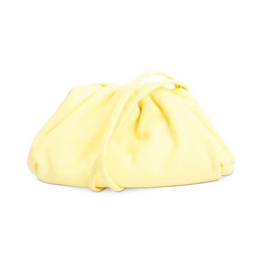 Bottega Veneta Yellow Calfskin Leather Extra Mini Pouch