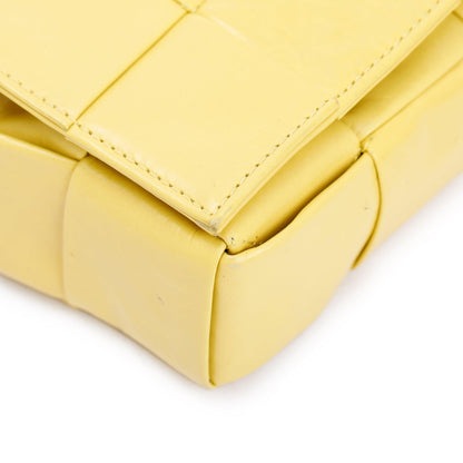 Bottega Veneta Yellow Paper Intrecciato Cassette Bag