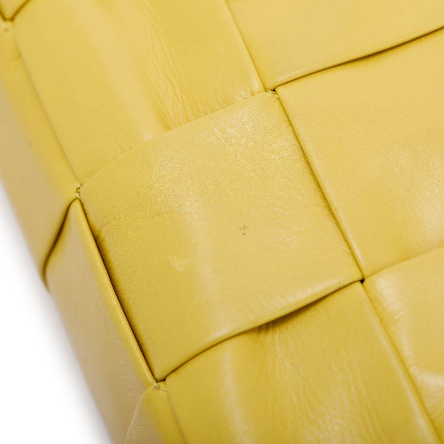 Bottega Veneta Yellow Paper Intrecciato Cassette Bag