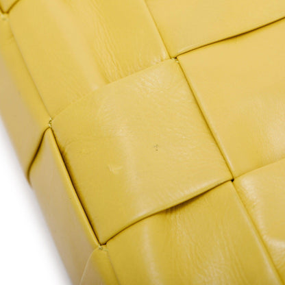 Bottega Veneta Yellow Paper Intrecciato Cassette Bag