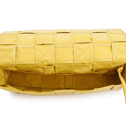 Bottega Veneta Yellow Paper Intrecciato Cassette Bag