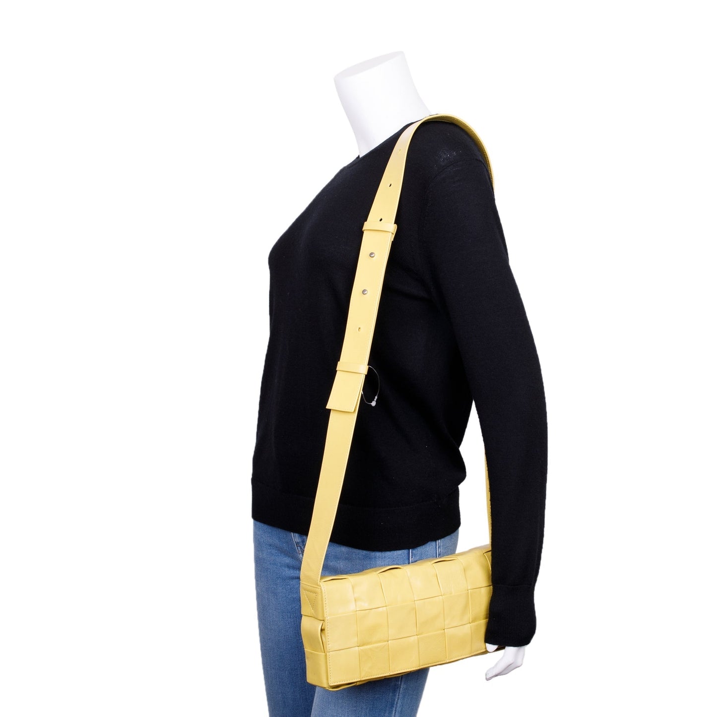 Bottega Veneta Yellow Paper Intrecciato Cassette Bag