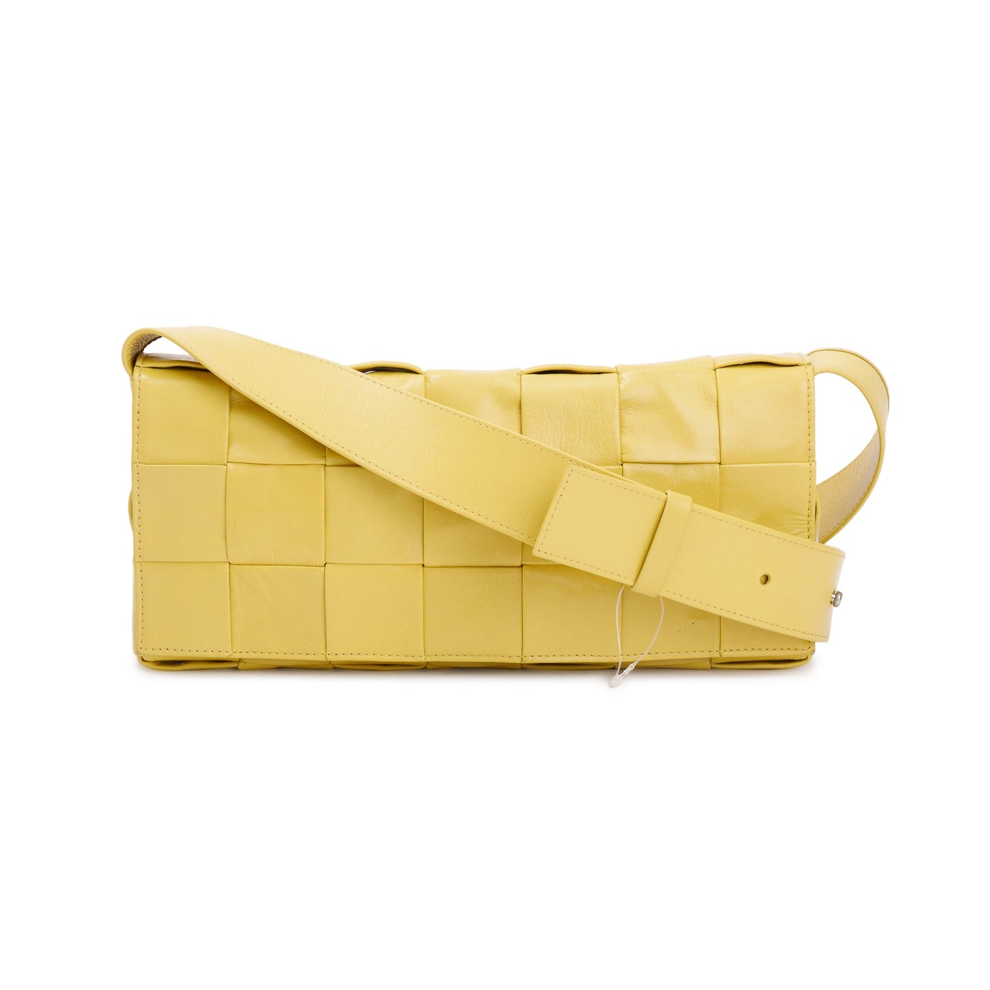 Bottega Veneta Yellow Paper Intrecciato Cassette Bag
