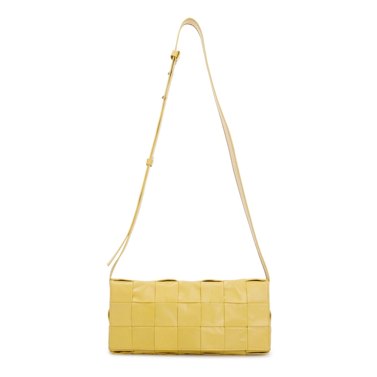 Bottega Veneta Yellow Paper Intrecciato Cassette Bag