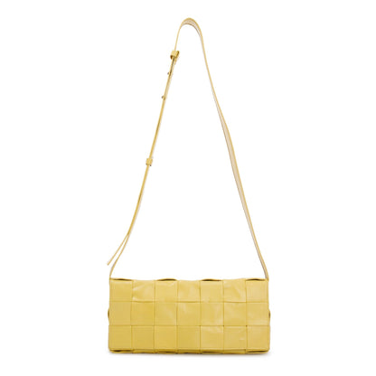 Bottega Veneta Yellow Paper Intrecciato Cassette Bag