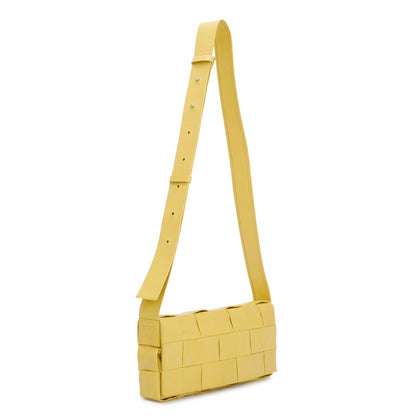 Bottega Veneta Yellow Paper Intrecciato Cassette Bag